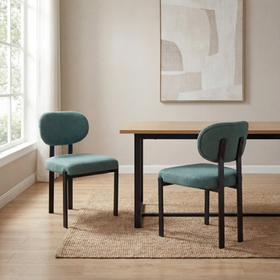 19" Wide Modern Soft Industrial Upholstered Side Chair