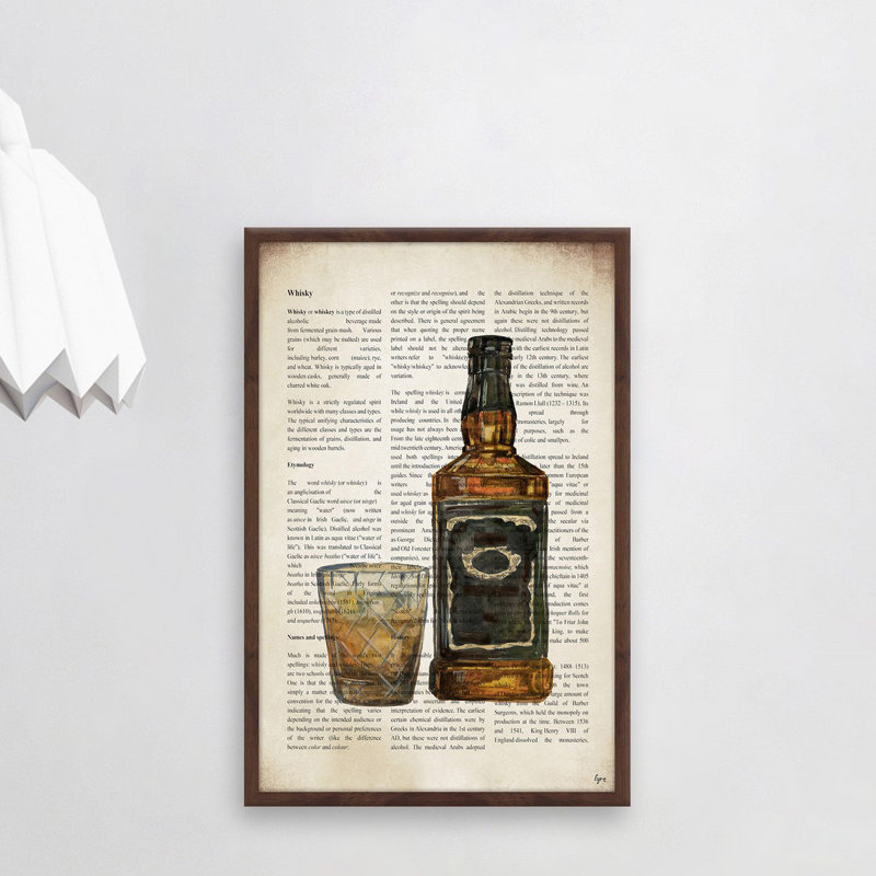 «Whiskey Histoire» par Eyre Tarney - reproduction de cadre photo, H 18 po x l 12 po x P 1,5 po