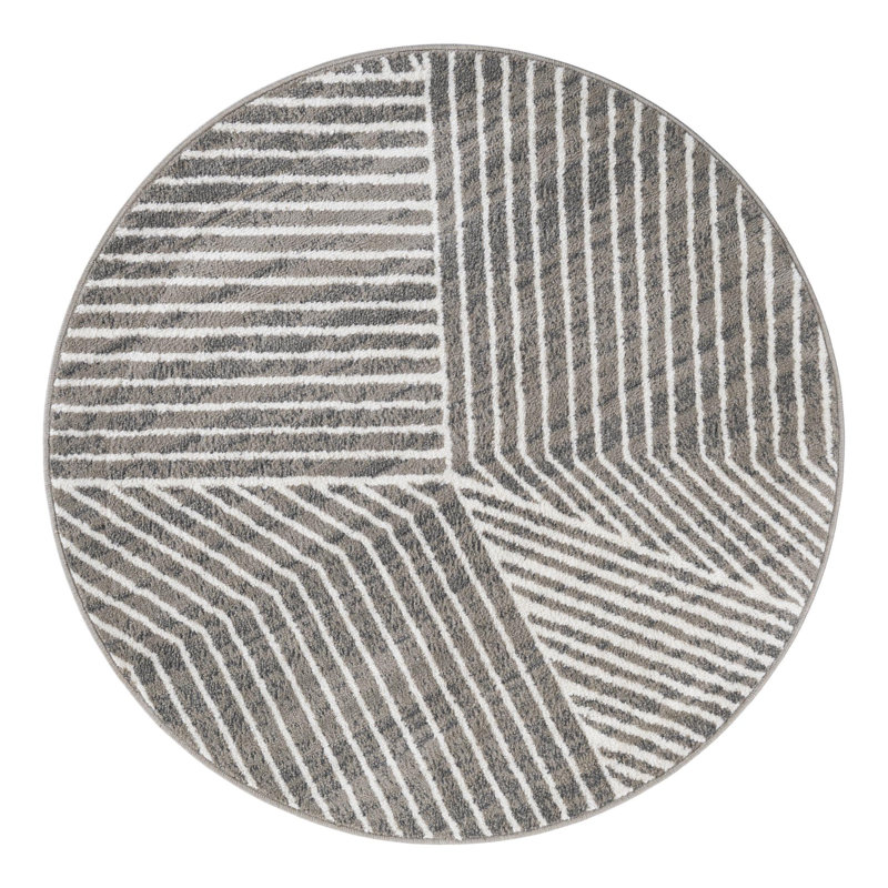 Latitude Run® Orkla Nikolis Rug Gray, Round 5'1"
