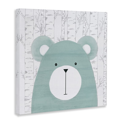 Ours fantaisiste sur toile de bouleau, design par Kim Allen