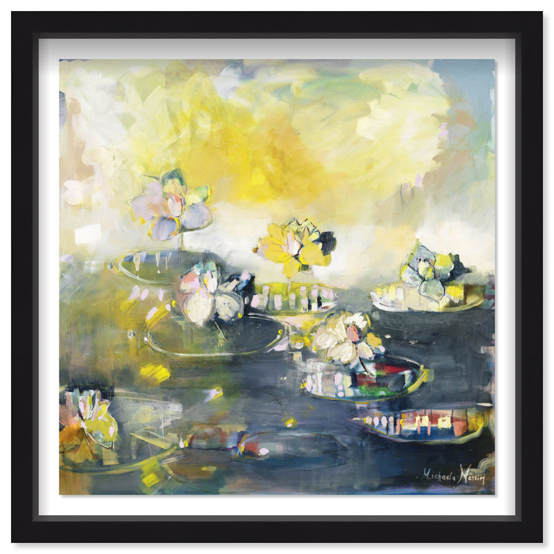 Oliver Gal Michaela Nessim - Through the Sunrise Floral & Botanical - Luxury Shadowbox Framed Wall Art, 25.5" H x 25.5" W