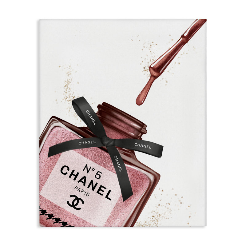 «Makook Nail Vernis Brush Drip Pink Fashion Design», impression, H 20 po x l 16 po