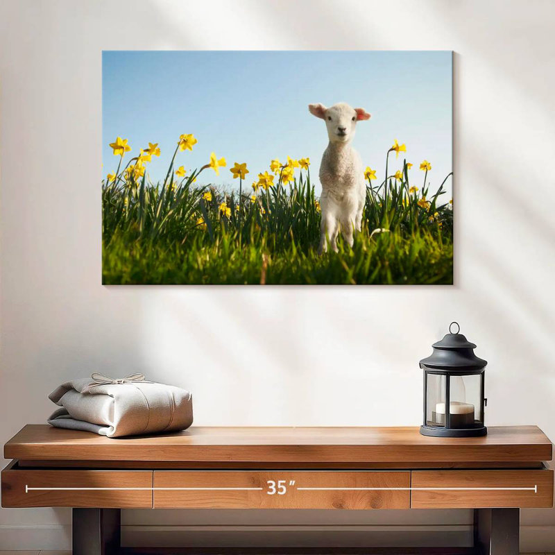 Brampt Springtime Lamb, 16" H x 24" W