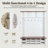 Farmhouse Hall Tree with 16 Cubbies, Storage Bench & 6 Hooks, White-1746677009