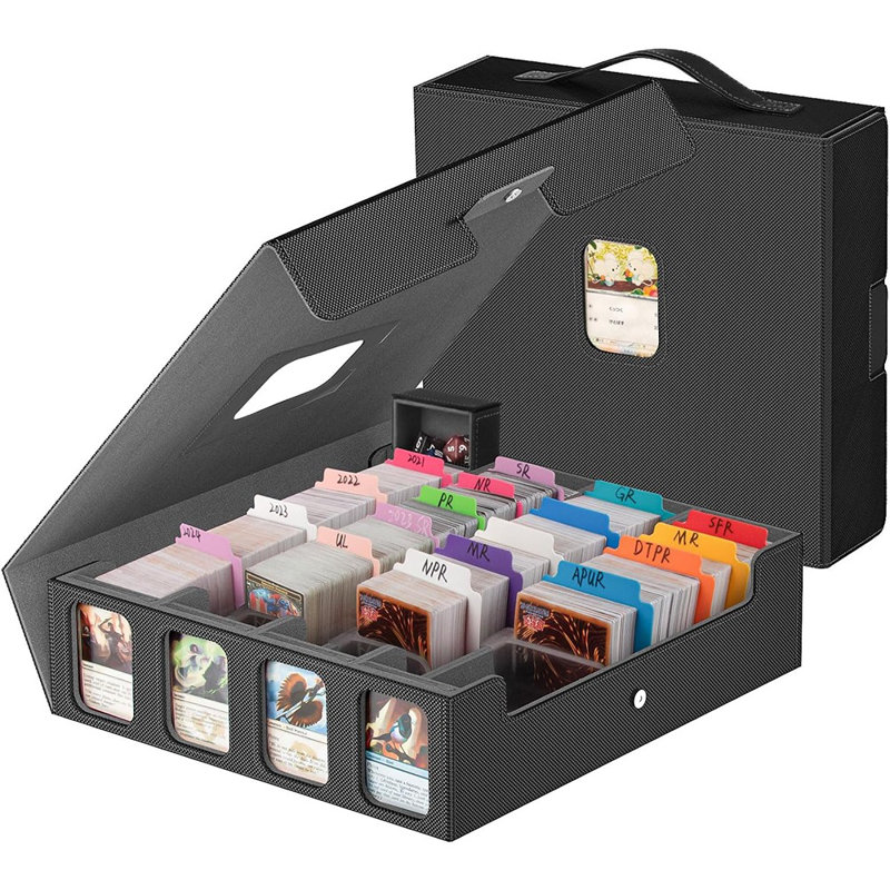 Deck Box, 3200+ Card Storage Box With 30 Divider & ...