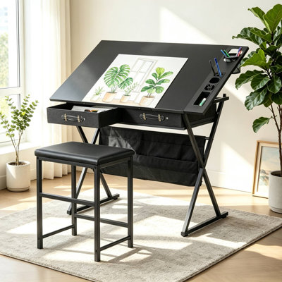 Bureau de dessin avec tabouret Yumisani