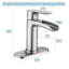 Waterfall Single Handle Bathroom Sink Faucets With Pop Up Drain-102462357
