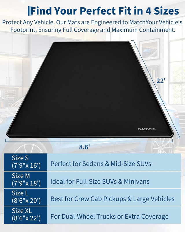 Tapis de confinement antidérapant avec raclette 8 pi 6 po x 22 pi