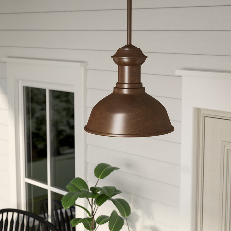 Fredricksburg One Light Outdoor Pendant from Generation Lighting , Weathered Copper, No