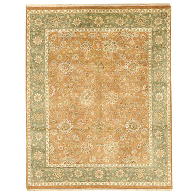 High-Quality Hand-Knotted Peach Area Rug