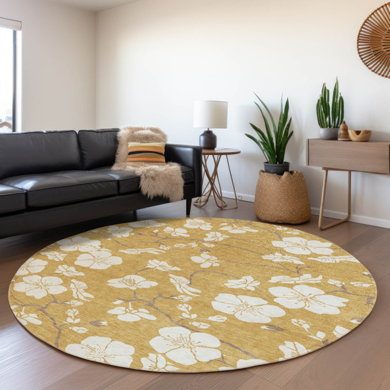  Machine Washable Indoor/Outdoor Chayden ACN1032 Rug, Round 8'