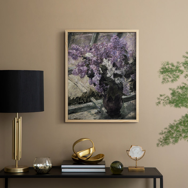 Reproduction florale vintage avec encadrement CCLxx - bois massif, Naturel, H 21 po x l 17 po