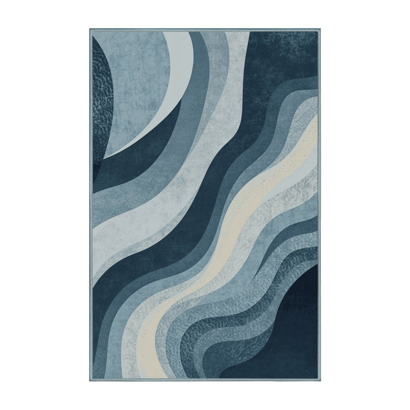 Tapis gris élégant et lavable à la machine Bensonhurst, 5 x 7