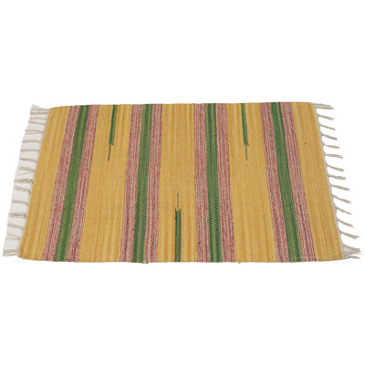 Mettawa Rectangle 50 cm x 80 cm Striped Hand Knotted Kilim
