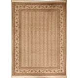 Hand-Knotted High-Quality Ivory Area Rug