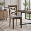 Ensemble de 4 chaises de salle à manger à dossier croisé en noyer, design moderne-1931816967
