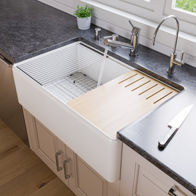 33'' L Single Bowl Fireclay Kitchen Sink
