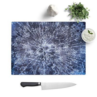 Tempered Glass Cracked Moment Chopping Board