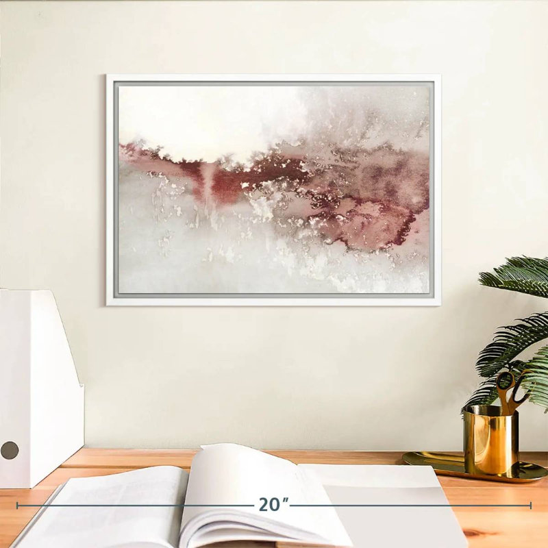 Douces vagues I, Cadre flottant blanc, 13 po x 9 po