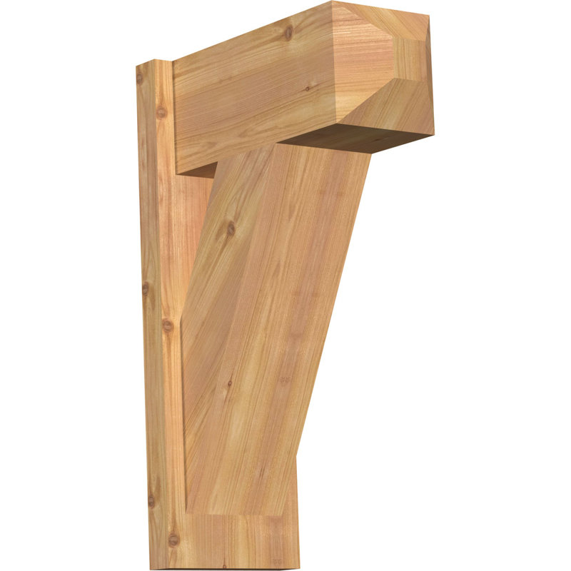 Artisan traditionnel en bois rustique, Cèdre rouge occidental l 7 1/2 po (lisse), P 16 po x H 24 po