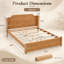 Wood Platform Bed with Headboard and Slat Support-306423922-306423924