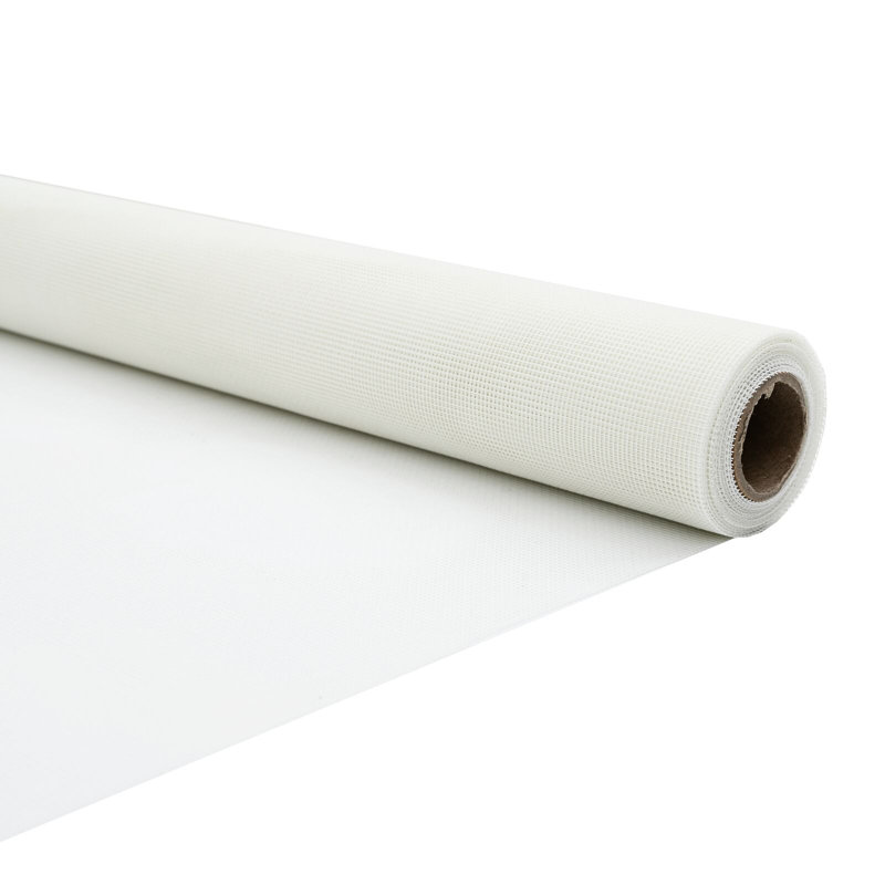 vidaXL Insect Mesh Screen White 39.37 x 196.85 in Fibreglass, 196.9" W x 39.4" D