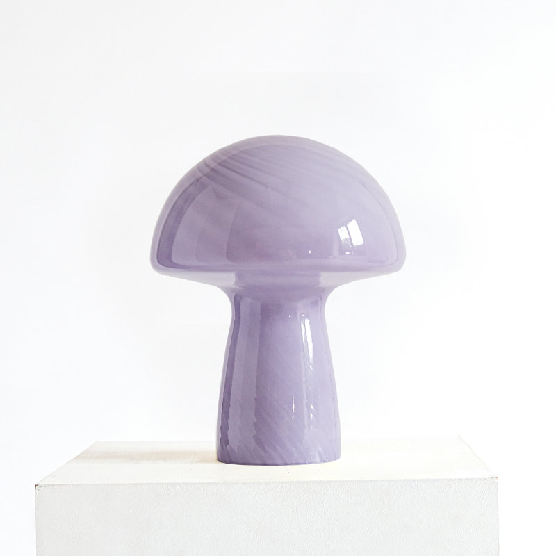 Petite lampe de table en verre, Lilas, Lilas