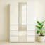Armoire-penderie mince en bois avec miroir