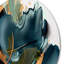 «Abstract Shapes Modern Artwork I», art mural rond en métal abstrait-88629051