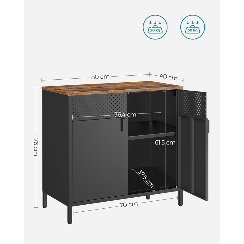 Aaliyaha 80cm Sideboard, Black/Brown