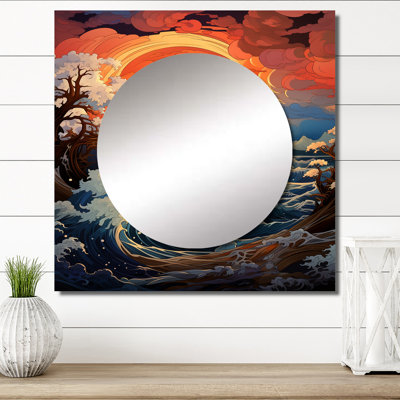 Arcella - Ocean Large Square Mirror Wall Decor For Bedroom