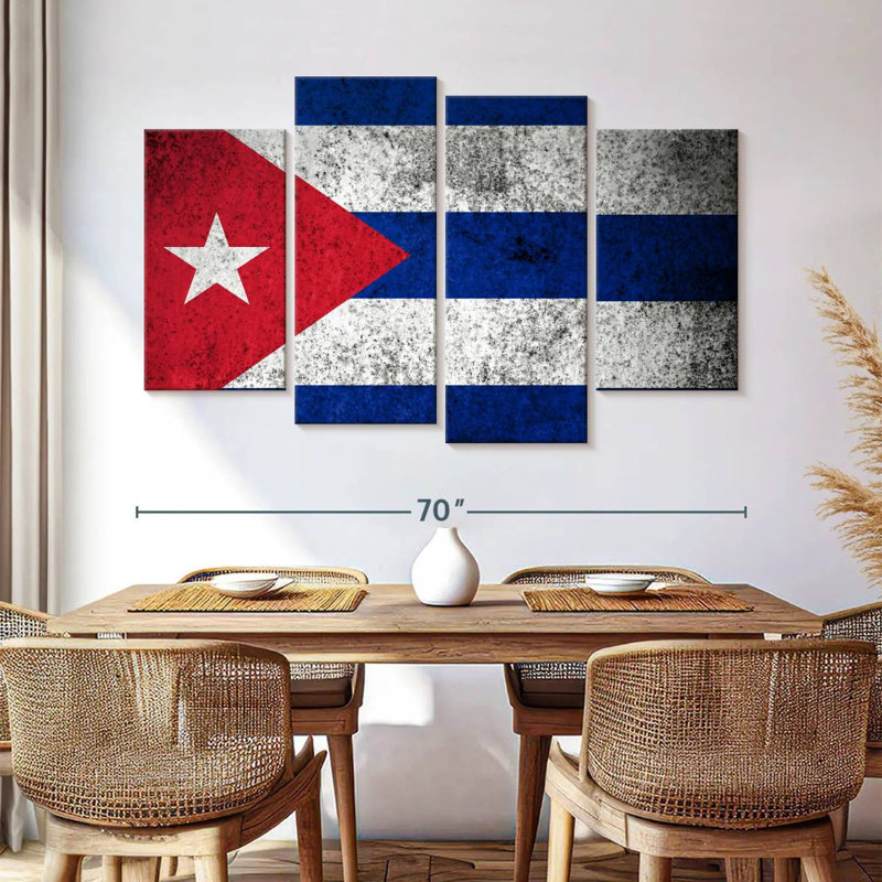 Drapeau cubain Borges, H 42 po x l 68 po