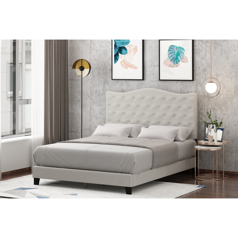 Marne Upholstered Platform Bed, Queen
