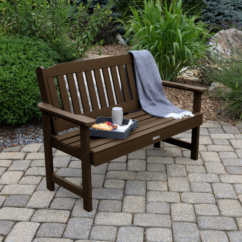 Banc de jardin en plastique Arbnora, Gland de chêne vieilli