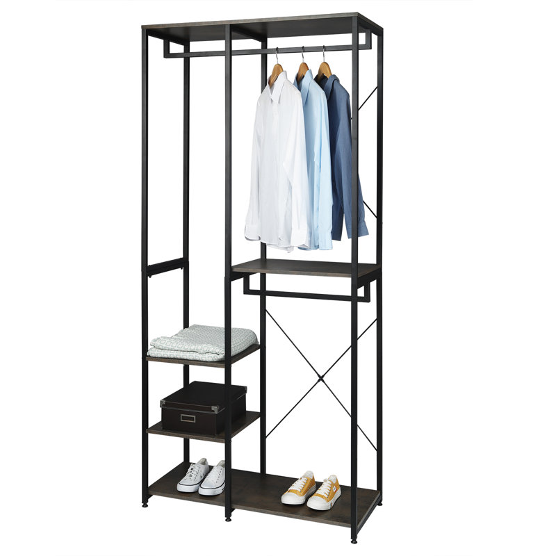 Mahurin 90cm Clothing Rack, Black/Rust