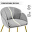 Flower Shape Tub Chair with Golden Metal Legs -1569594308