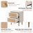 Okkra Modern Farmhouse 2-Drawer Woven Nightstand-1683503811