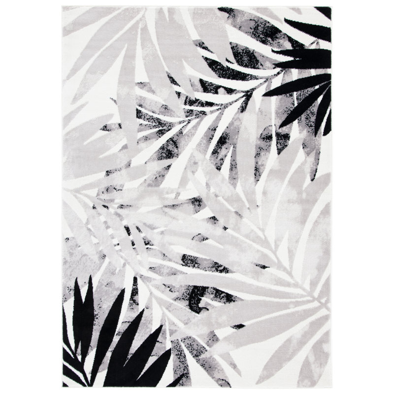 Tapis ivoire / noir Forgey, Rectangle 8 pi x 10 pi
