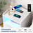 17.7"W 2-Drawers Modern Nightstand With 20-Color RGB Lighting and Motion Sensor-513055378