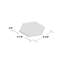 Carreau de porcelaine 9 po x 10 po Textile Hex-1270764162