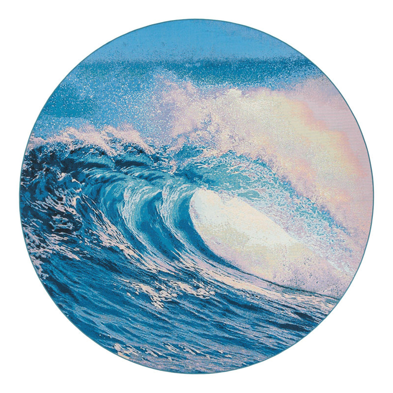 Keazia Indoor/Outdoor Area Rug, Round 10'