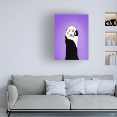 Wrapped Canvas Wall Art - BigBadMullet   'Cat Paw II' Wall Art for Living Room, Bedroom, or Office Décor  - 14x19