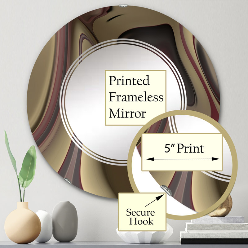 Fraipont - Miroir mural moderne rond, 24 po x 24 po