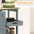 HOMCOM Rolling Kitchen Island Cart, Bar Serving Cart, Compact Trolley on Wheels with Wood Top, Shelves & Drawers for Home Dining Area, Gray-977648389
