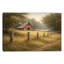 Ferme, paysage de campagne, toile murale tendue, champ de campagne rustique, décoration murale pour salon, entrée de chambre à coucher-1606602448