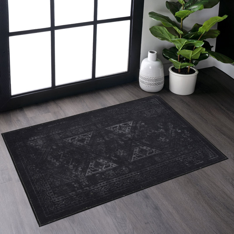 Tapis paillasson noir MAVAL 2 pi x 3 pi MAVAL, Rectangulaire 2 pi x 3 pi