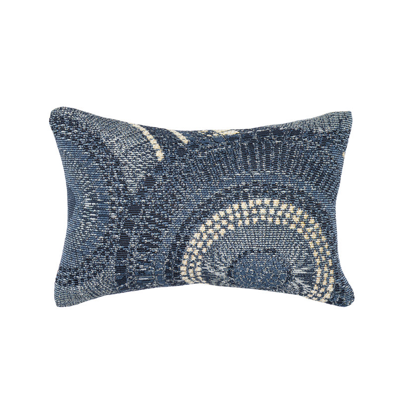 Marina Circles Indoor/Outdoor Pillow Saffron 12" X 18", Delft