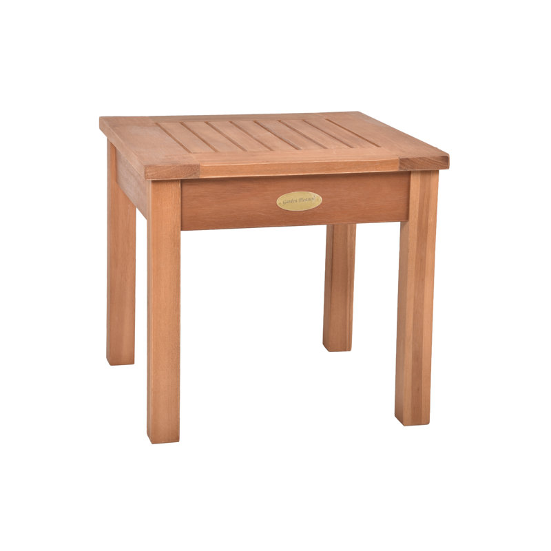Square Outdoor Side Table , 40cm cm W 40cm cm D, Tan