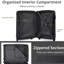 Valise rigide, valise légère en ABS durable avec roues pivotantes doubles, verrou TSA, bagage de transport de 20 pouces (noir)