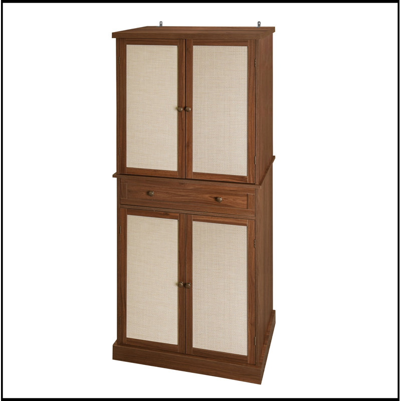 Armoire 4 portes avec 1 tiroir et 4 tablettes intérieures réglables